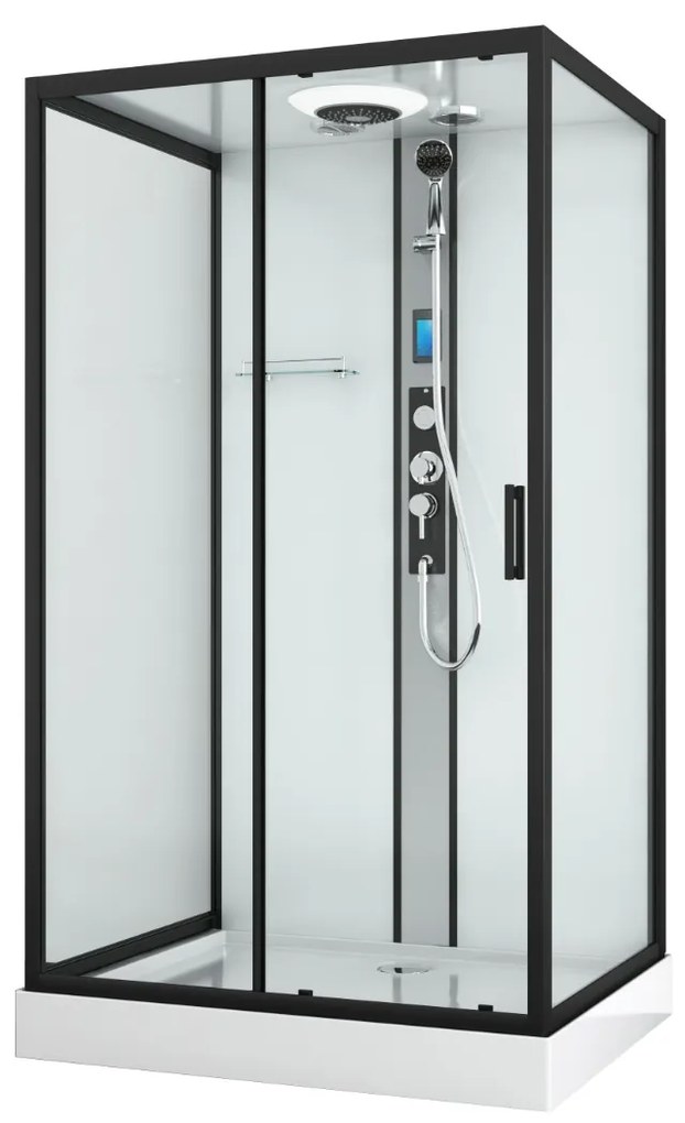 Badstuber Boston complete douchecabine 120x90x215cm zwart mat