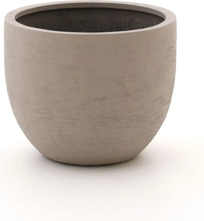 Bloempot Luca Lifestyle Terreno | Taupe Kunststof  | ø55cm | Geschikt voor Buiten en binnen | Kees Smit Tuinmeubelen