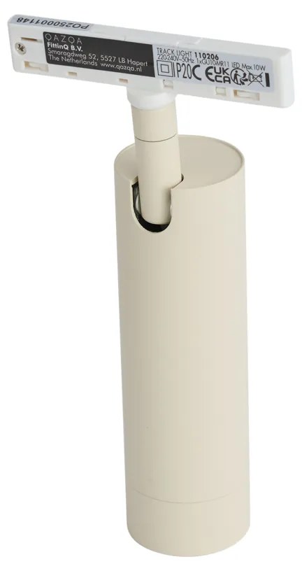 Moderne spot beige met wit voor railsysteem 1-fase GU10 35mm - Slimline Uzzy