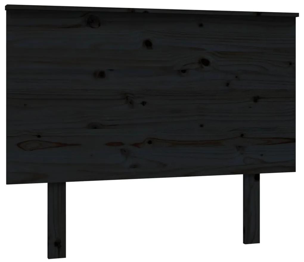 vidaXL Hoofdbord 104x6x82,5 cm massief grenenhout zwart