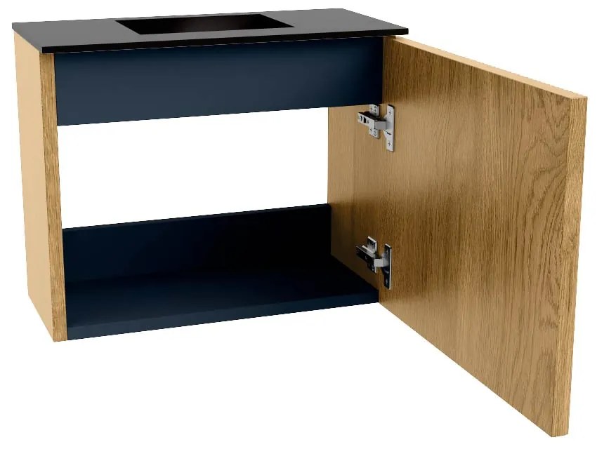 Mondiaz Joya 50cm toiletmeubel oak met wastafel faye midden zonder kraangat urban