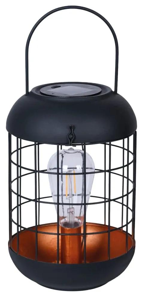 Luxform Tuintafellamp Lighthouse solar LED koperkleurig en zwart