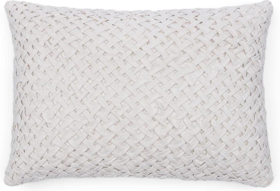 Rivièra Maison - Whimsical Weave Pillow Cover - Kleur: wit