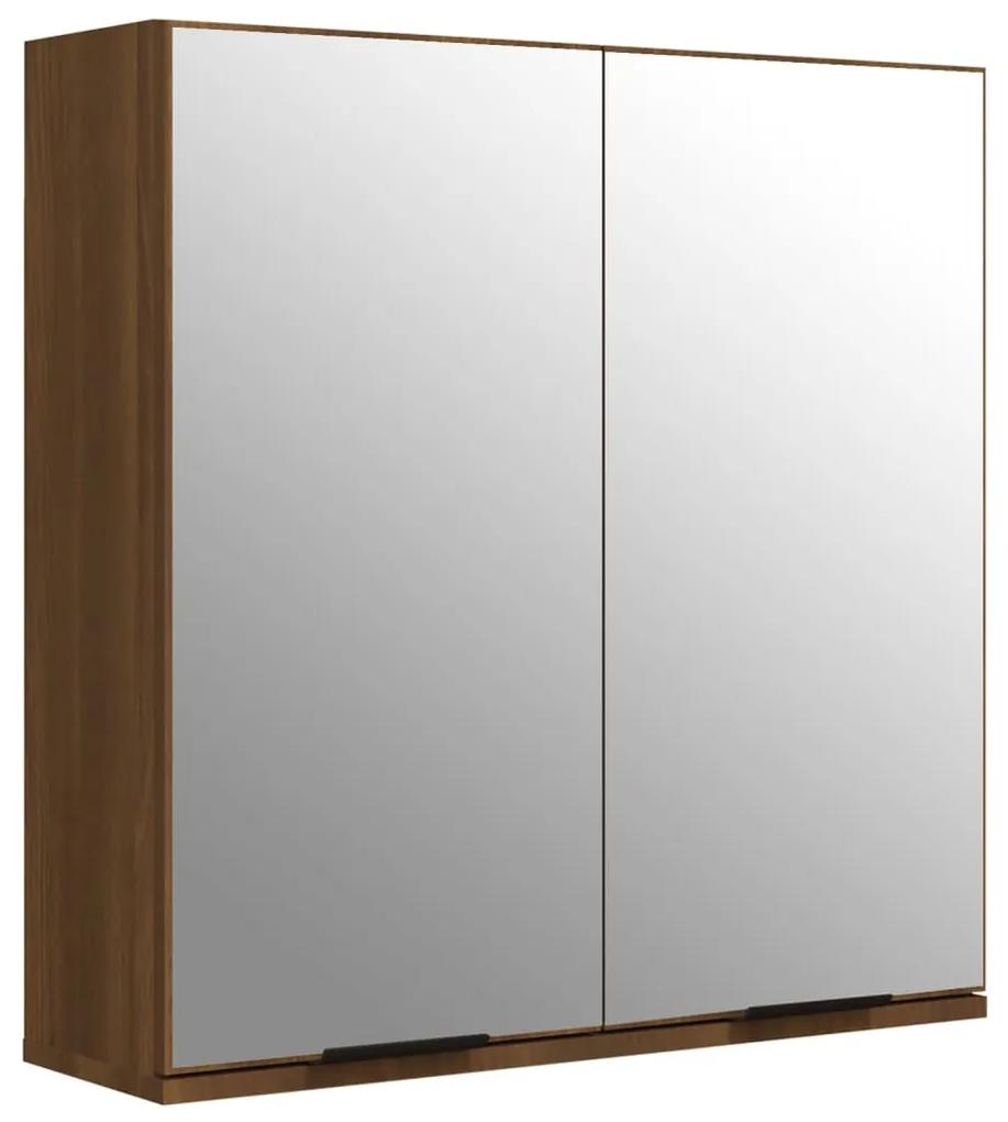 vidaXL Badkamerkast met spiegel 64x20x67 cm bruineikenkleurig