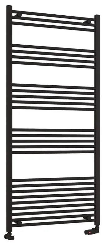 Eastbrook Wendover handdoekradiator 75x160cm 1041W zwart mat