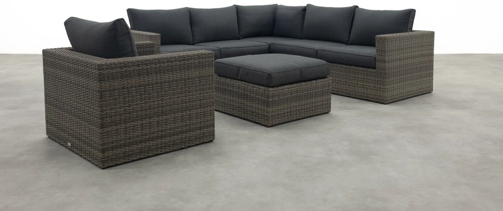 Atlanta wicker loungeset 5-delig – Organic grey - Garden impressions