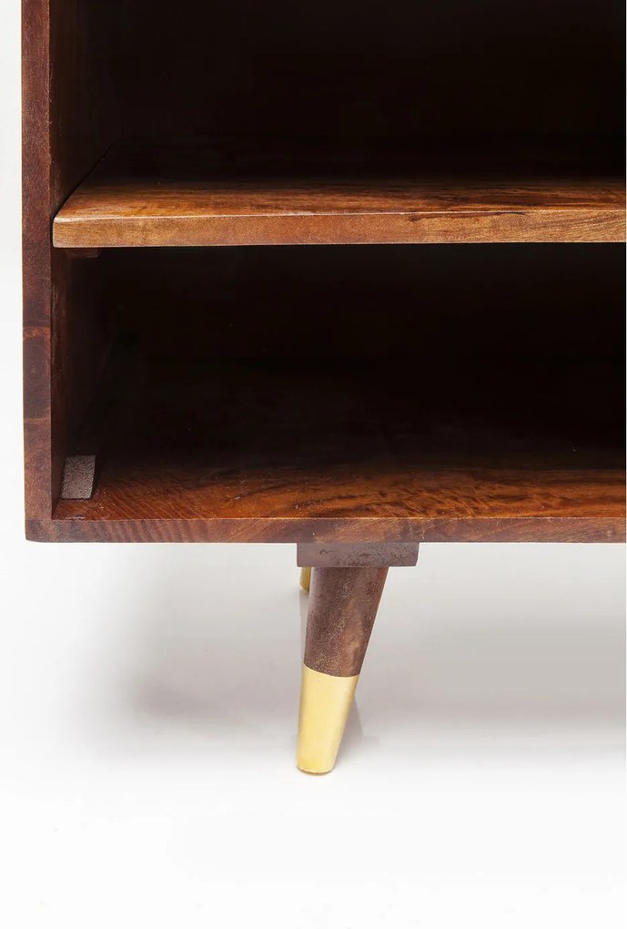 Mangohouten Tv-meubel Goud - 140x35x50cm.