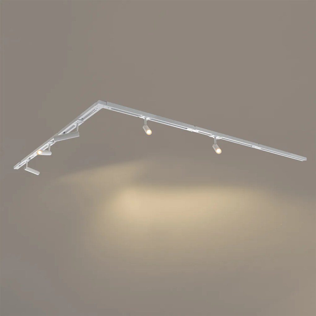 Modern railsysteem met 5 spots wit 1-fase - Iconic Ivy