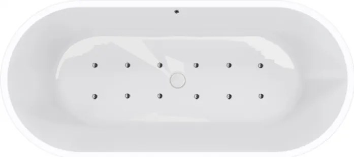 Mueller Monica bubbelbad 178x80cm 12 aerojets elektrisch wit