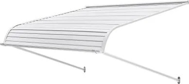 VEVOR Raamzonwering 121,9 x 106,6 x 51 cm, Deurluifel, Lichtgewicht en stevige aluminium buitenzonwering, Luifel, Bescherming tegen regen, sneeuw en zonlicht voor deur, ingang, raam, terras, veranda