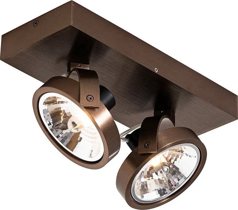 Design spot donkerbrons 2-lichts draai en kantelbaar - Go