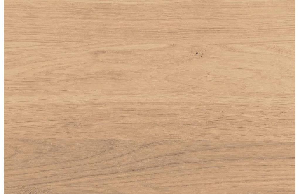 Goossens Bijzettafel Oval, hout eiken wit, stijlvol landelijk, 43 x 65 x 32 cm
