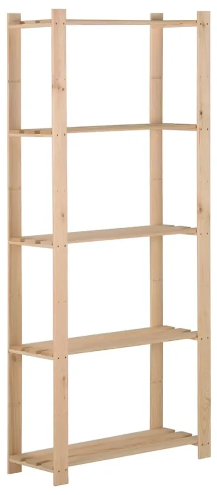 vidaXL Opbergrek 5-laags 80x28,5x170 cm massief grenenhout