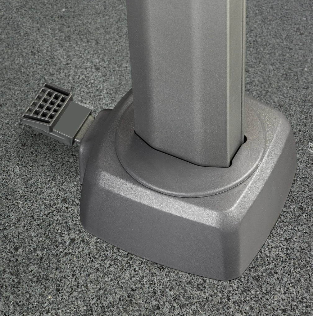 Zweefparasol  Ø3m T1 (excl.voet) Grijs-antraciet Platinum Voyager
