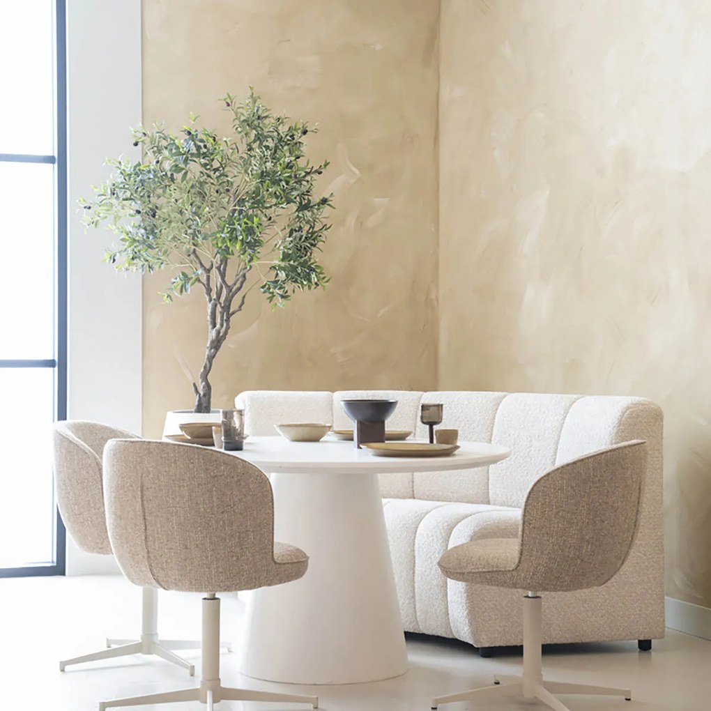 Eleonora Molly Draaibare Eetkamerstoel Taupe Met Beige Poten