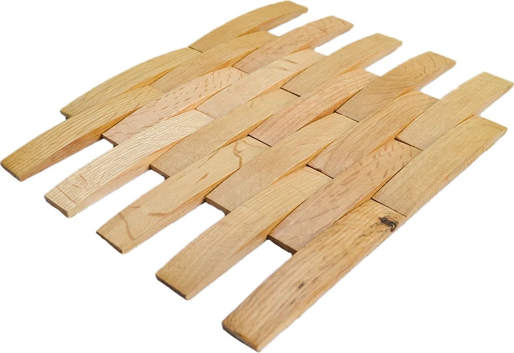 Houten Mozaïekpaneel | Eiken Licht | 30×30 cm | Hout | Tegel