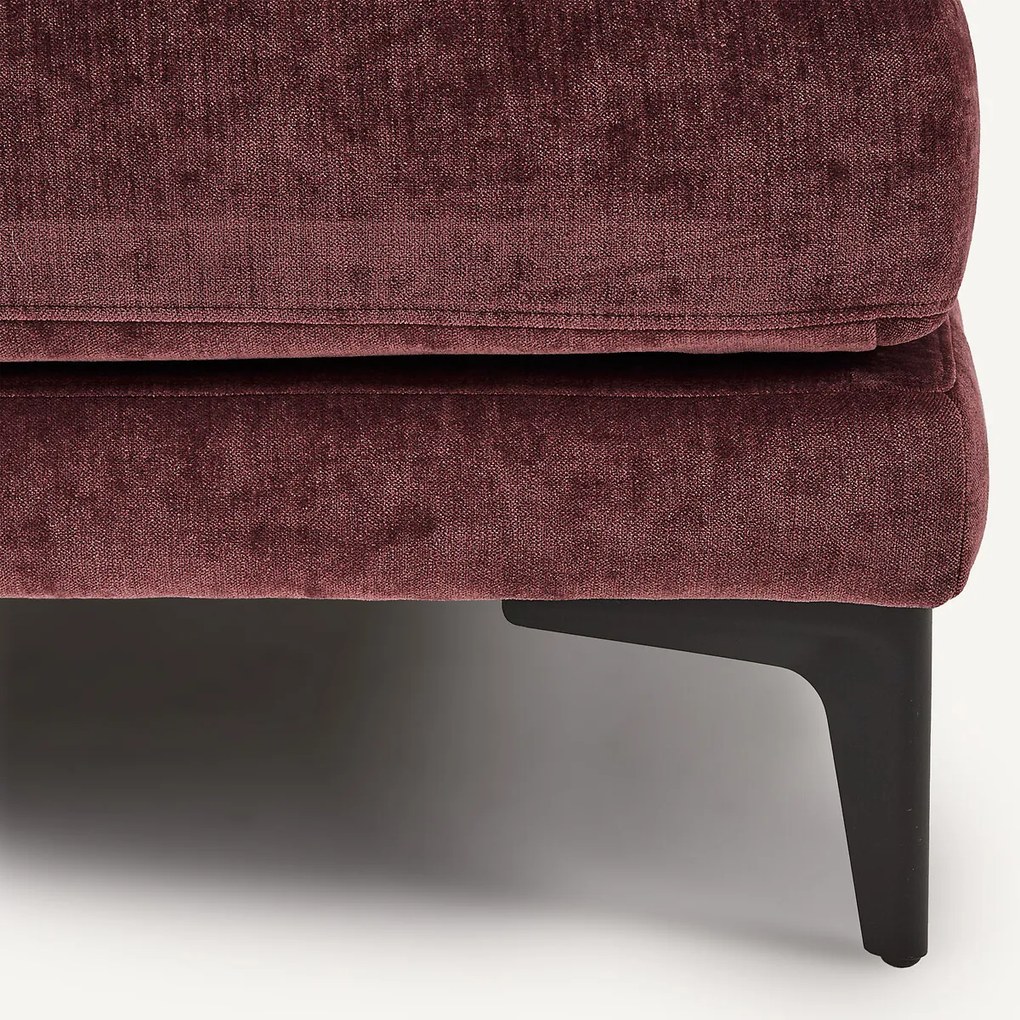 Voetensteun met dienblad, fluweelmix, MODERNISTE, ontwerp Emmanuel Gallina