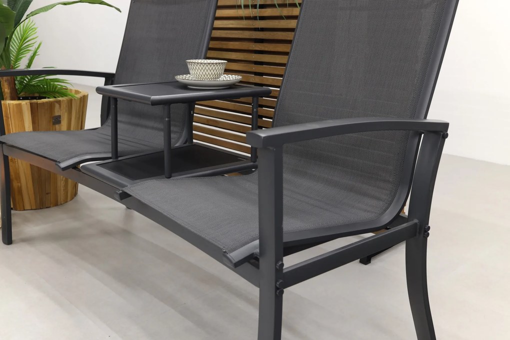 Tete-a-Tete aluminium tuinbank Felix - Antraciet