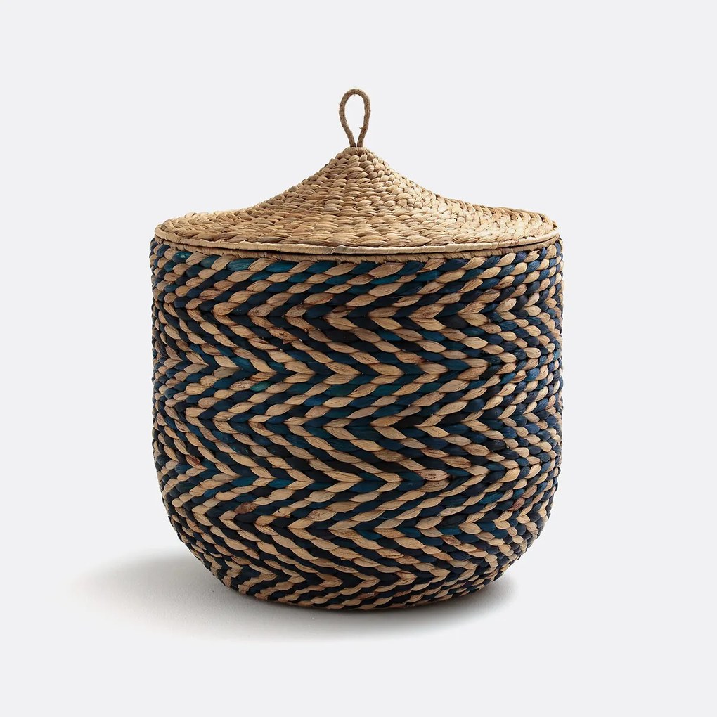 Gevlochten mand met deksel, Nomado