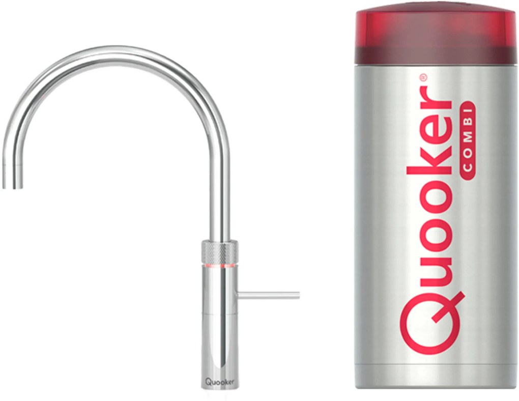 Quooker Fusion round met COMBI boiler 3-in-1 kokendwaterkraan Chroom