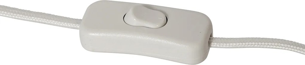 Scandinavische tafellamp beige met linnen kap beige - Lotti