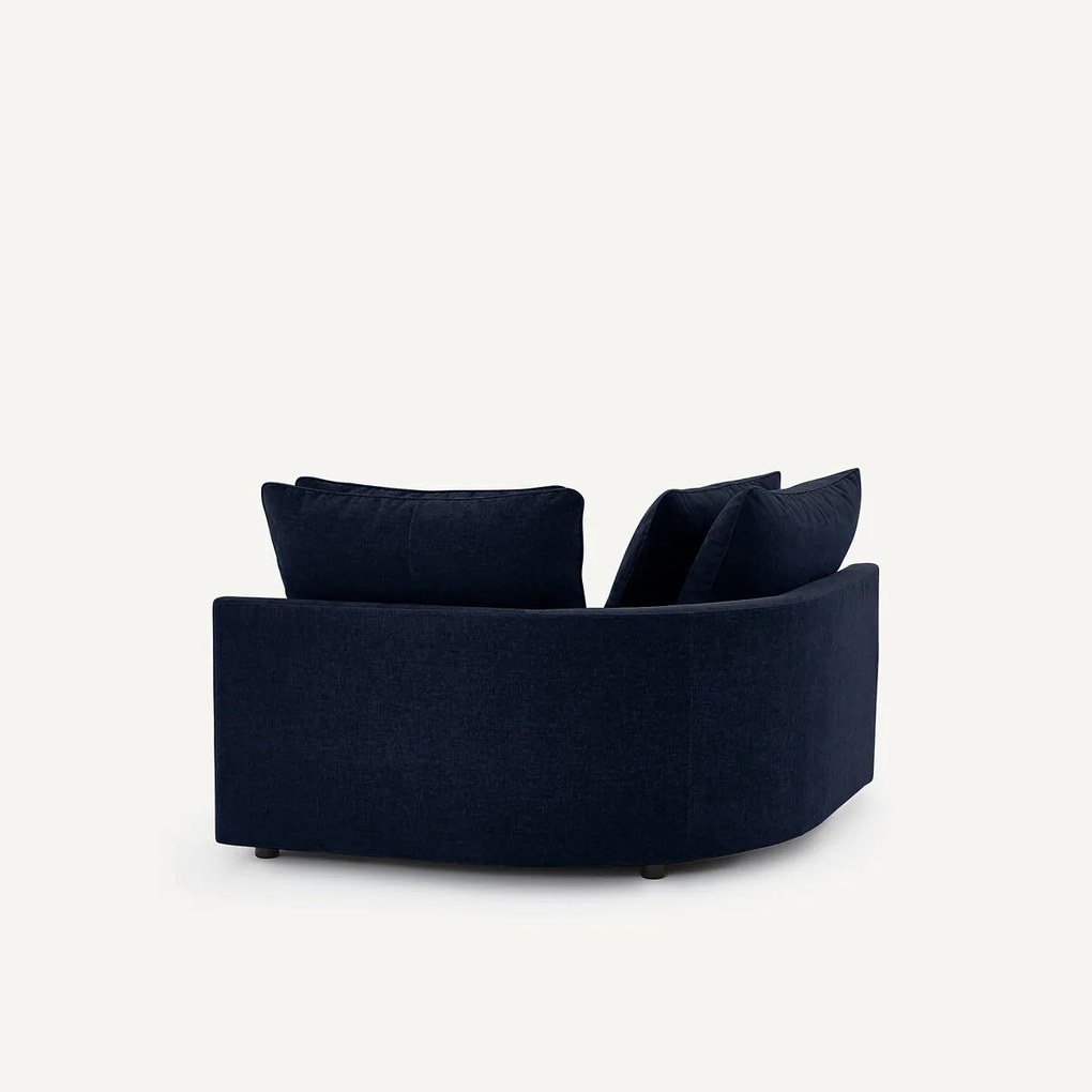 Modulair hoekbank in chenille fluweel, TIBERIO