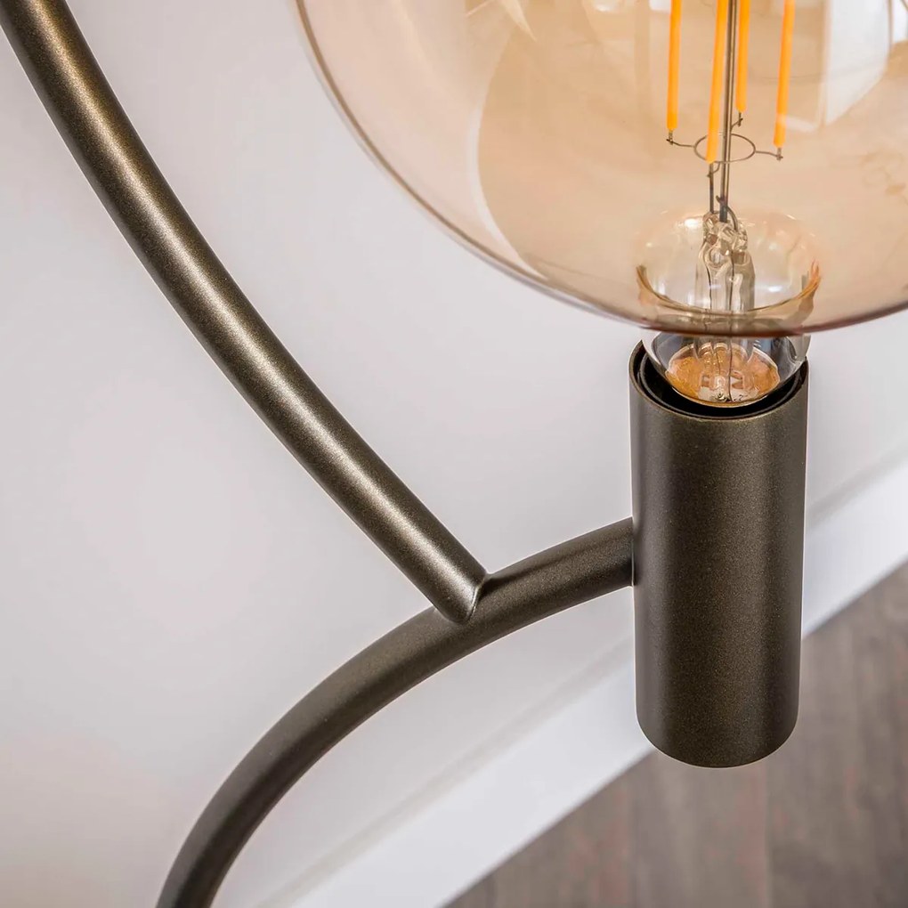 Vloerlamp Bolvormige Lichtbronnen Bruin