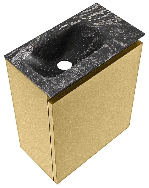 Mondiaz Ture DLux toiletmeubel 40cm oro met wastafel lava links met kraangat