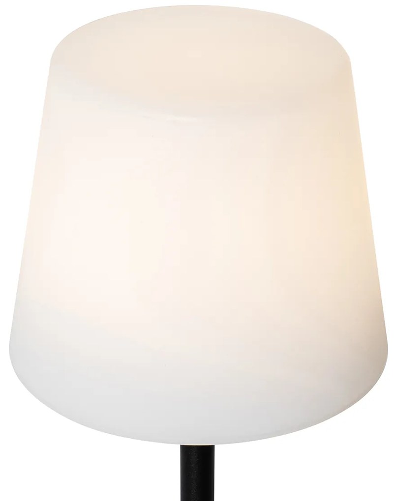 Buitenlamp Tafellamp zwart oplaadbaar incl. LED en dimmer IP54 - Jude Modern IP54 Buitenverlichting rond Lamp