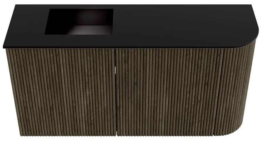Mondiaz Joya 80cm toiletmeubel ronding rechts shadow met wastafel faye links 1 kraangat urban