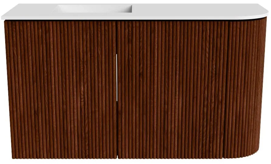 Mondiaz Joya 70cm toiletmeubel ronding rechts ruby met wastafel faye links 1 kraangat talc