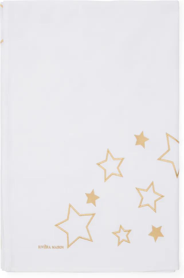 Rivièra Maison - Starry Night Table Cloth 270x150 - Kleur: wit