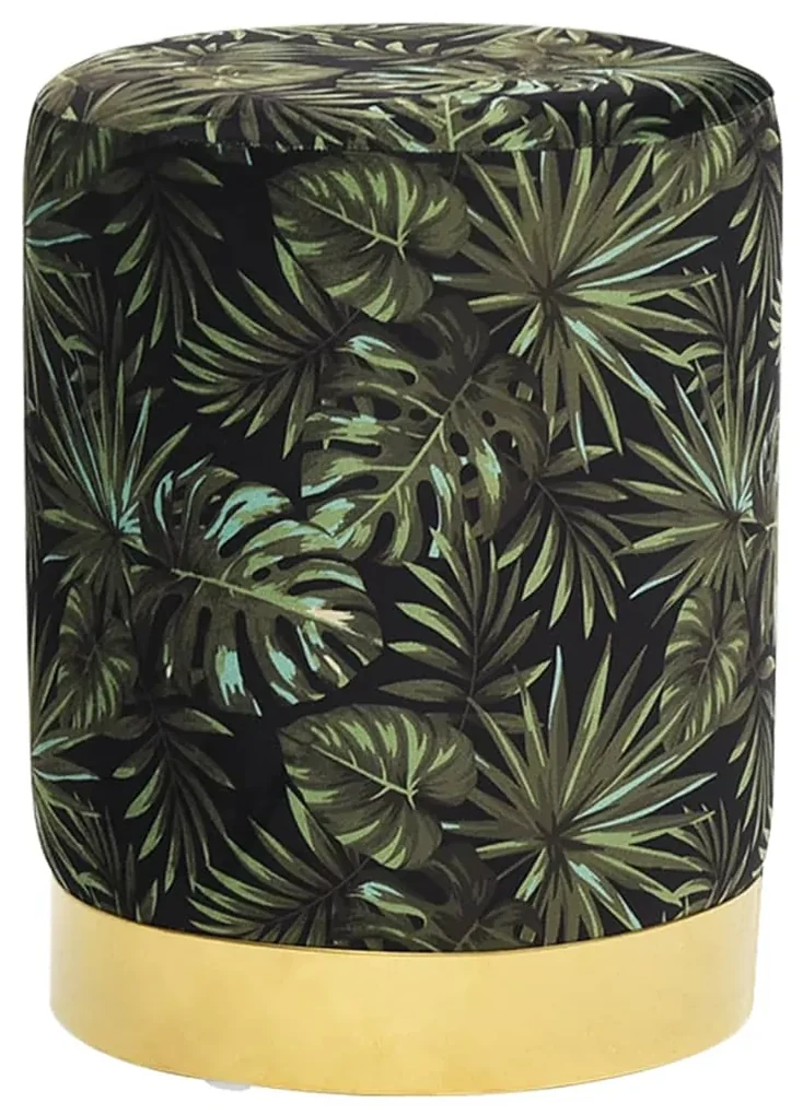 vidaXL Hocker rond stof meerkleurig