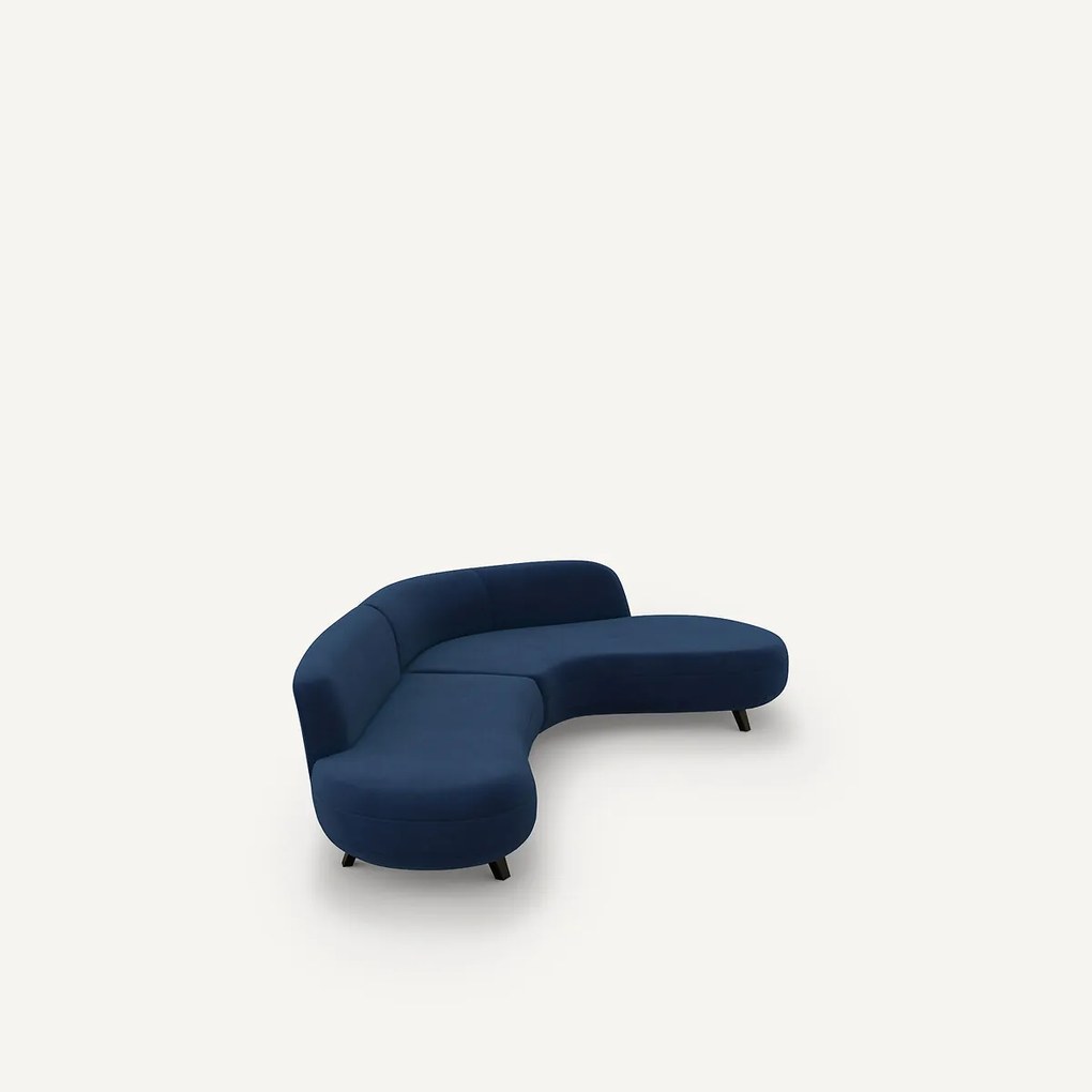 Fluwelen hoekbank, Rosebury, ontwerp Emmanuel Gallina