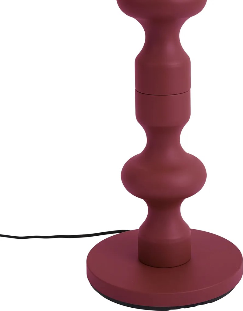 Retro vloerlamp plum met stoffen kap 160cm - Captain