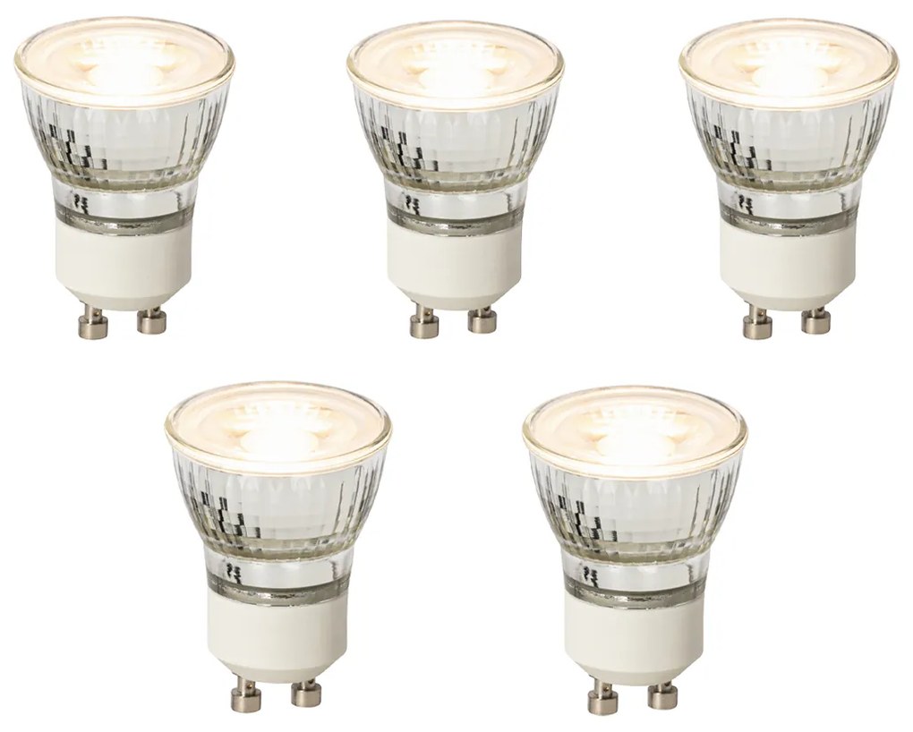 Set van 5 GU10 dimbare LED lampen 35mm 3W 220 lm 2700K