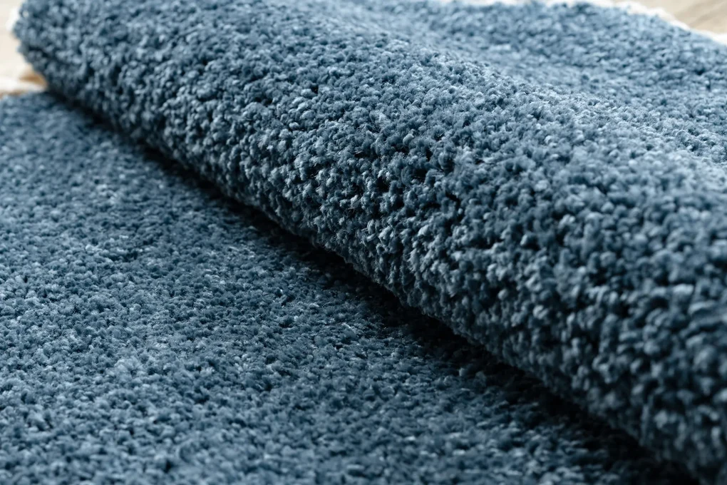 Tapijt BERBER 9000 ROND blauwrand ,  Barber , marokkaanse shaggy