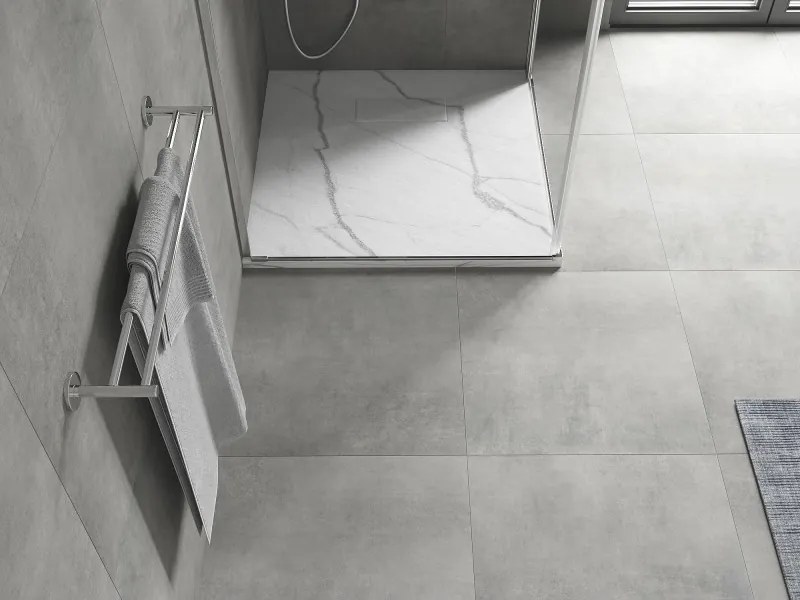 Mexen Hugo vierkante SMC-douchebak 90 x 90 cm, witte steen - 42159090