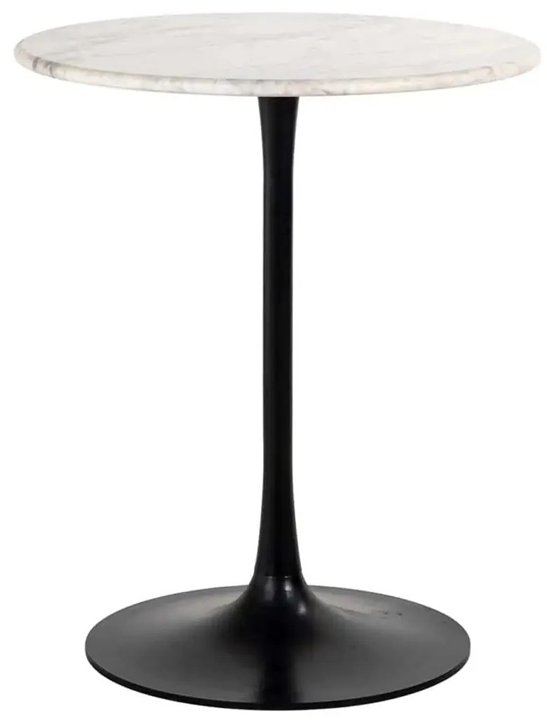 Richmond Interiors Carlten Bistro Tafel Rond Wit Marmer - 65 X 65cm.