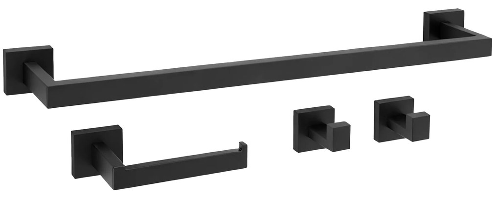 Badkameraccessoireset Rio Black 4-delig