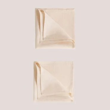 Set Van 2 Linnen Servetten Zendan Tapioca Beige - Sklum