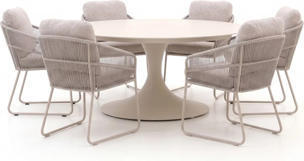 + 10% kassakorting | Diningset SUNS | 6 personen | Tuinset sintered stone | 7-delig | Kees Smit Tuinmeubelen