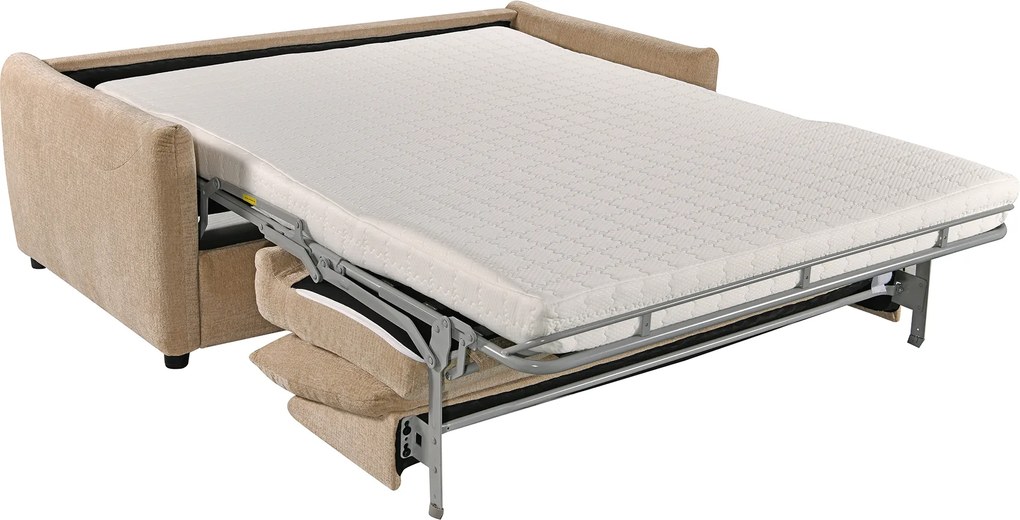 Slaapbank Met Matras Tweepersoons Beige
