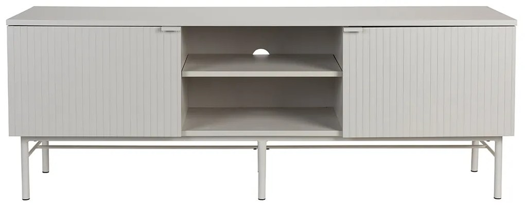 Beige Tv-meubel Met Ribbels - 155x40x55cm.