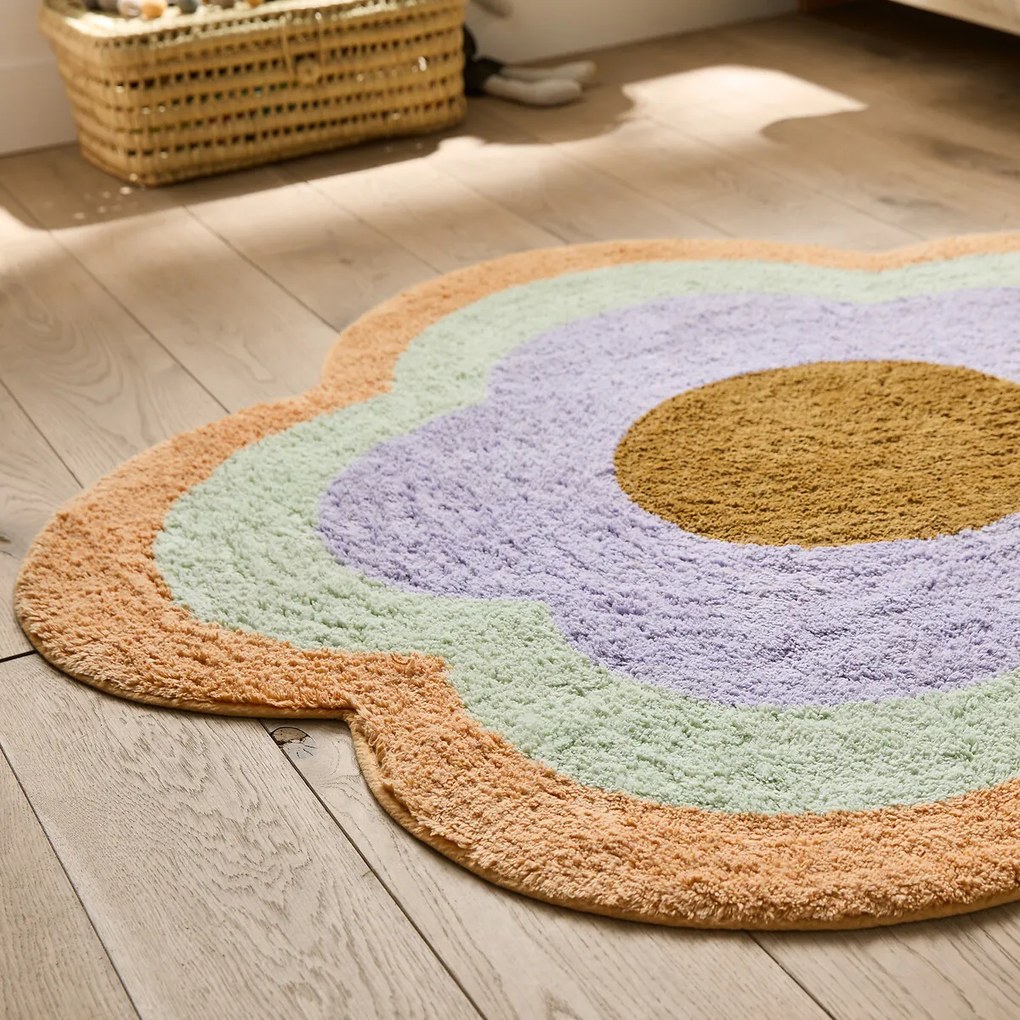 Vloerkleed voor kinderen in recycled katoen, Floria