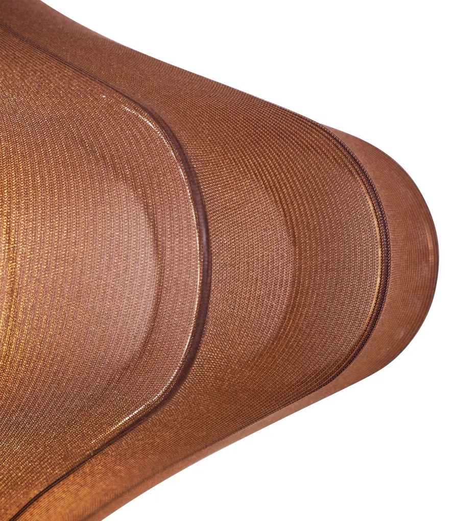 Stoffen Eettafel / Eetkamer Japandi hanglamp bruin 50cm 3-lichts - PluJapandi E27 Scandinavisch rond Binnenverlichting Lamp