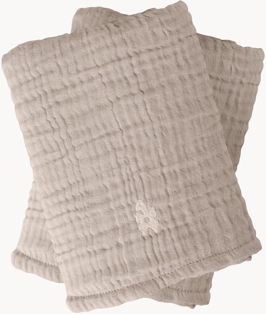 Mousseline doekjes Rose van biokatoen, 2-delig