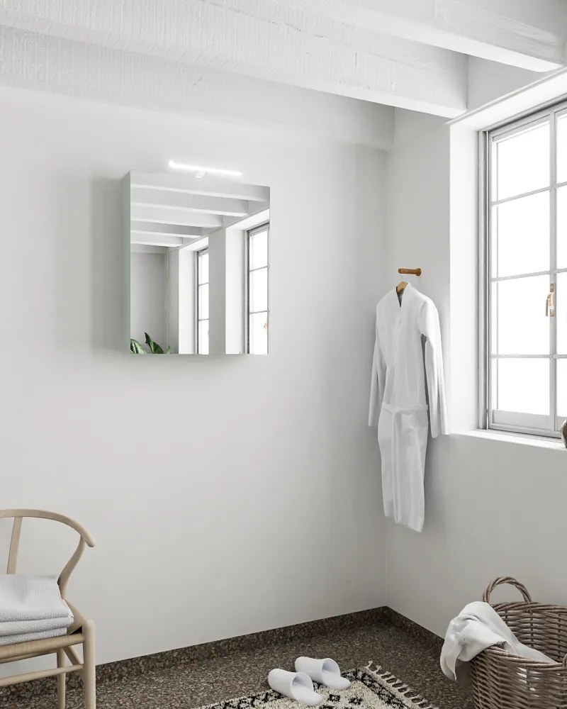 Mondiaz Cubb spiegelkast 50x70x16cm kleur greey met 1 deur