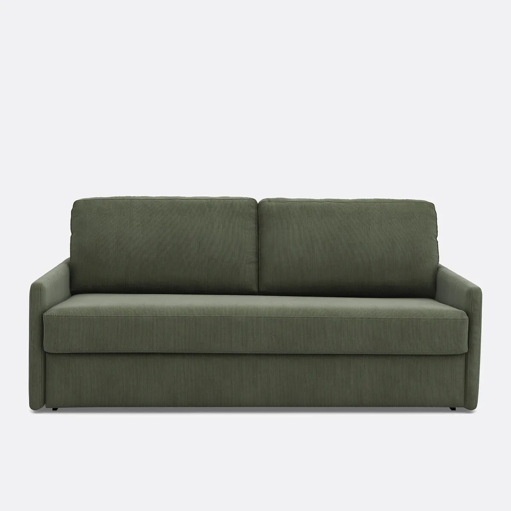 Slaapbank in ribfluweel, Comfort Bultex®, Marta