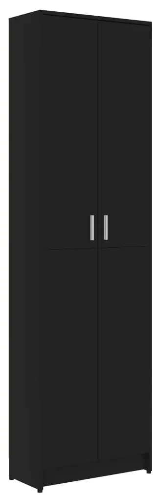 vidaXL Gangkast 55x25x189 cm spaanplaat zwart